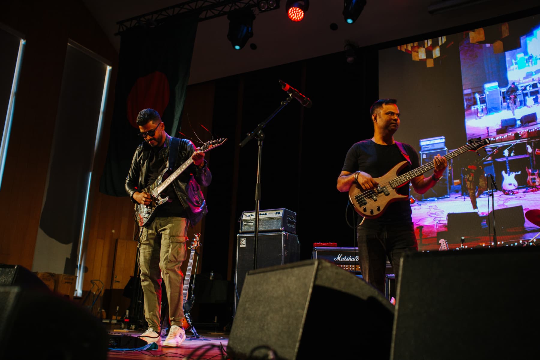 Band on stage